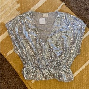 Peach Love California sequin top